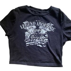 Vintage Thrifted Black Crop Top